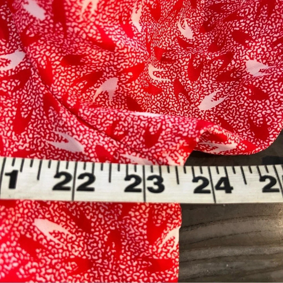 NWT NOS Vintage Lady Manhattan Red White Polyester Blouse 22W 1979-1983 - Picture 11 of 14